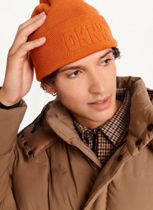 DKNY 3D Logo Mütze Herren Orange | Austria_D1888