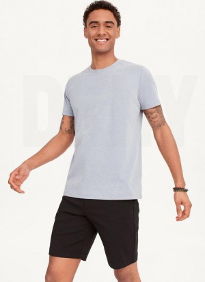 DKNY Baumwoll Poly Pique T-shirts Herren Indigo | Austria_D0424