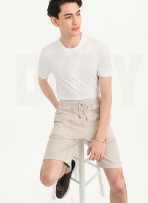 DKNY Beach Slub Kurze Hose Herren Khaki | Austria_D1020