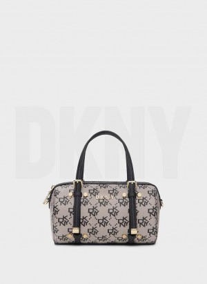 DKNY Bo Town & Country Mini Duffle Umhängetasche Damen Grau Schwarz | Austria_D1813