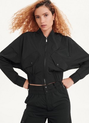 DKNY Bomber Jacken Damen Schwarz | Austria_D1862