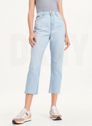 DKNY Broome Cropped Distressed Jeans Damen Waschen | Austria_D1523