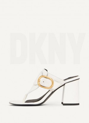 DKNY Buckled Hohe Schuhe Damen Weiß | Austria_D1580