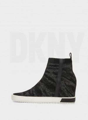 DKNY Cali Wedge Sneakers Damen Schwarz | Austria_D1529