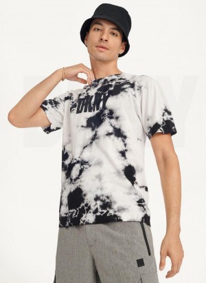 DKNY Cloud Wash Logo T-shirts Herren Schwarz | Austria_D0568