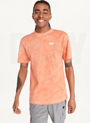 DKNY Cold Pigment Dyed T-shirts Herren Orange | Austria_D1885