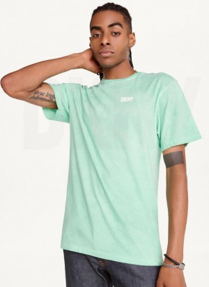 DKNY Cold Pigment Dyed T-shirts Herren Türkis | Austria_D0723