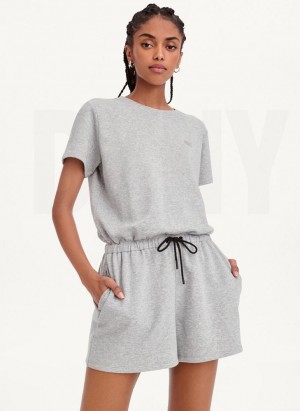 DKNY Crew Neck Jumpsuit Damen Grau | Austria_D0814