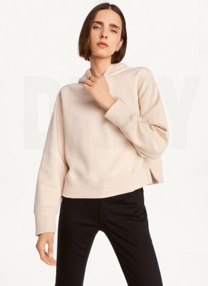 DKNY Cropped Boyfriend Hoodies Damen Braun | Austria_D1953