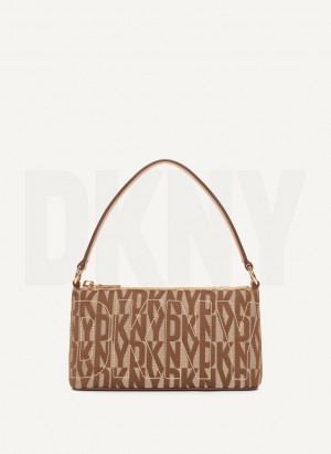 DKNY Elsa Demi Umhängetasche Damen Braun | Austria_D0693