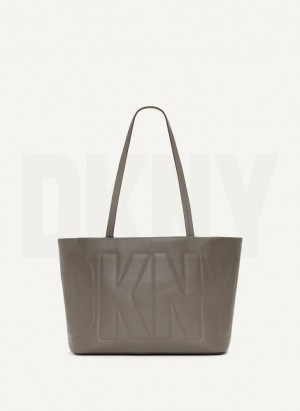 DKNY Elsa Medium Tragetaschen Damen Dunkelgrau | Austria_D0636