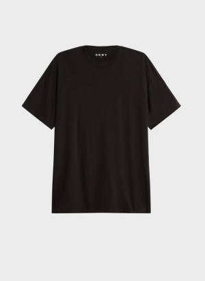 DKNY Essential T-shirts Damen Schwarz | Austria_D1383