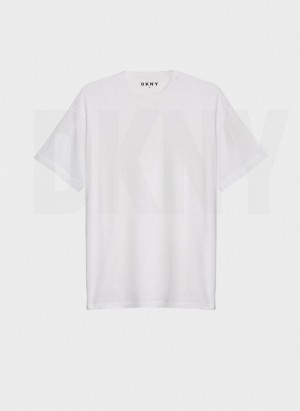 DKNY Essential T-shirts Damen Weiß | Austria_D1799