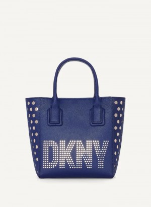 DKNY Essex Saffiano Small Tragetaschen Damen Blau | Austria_D0353