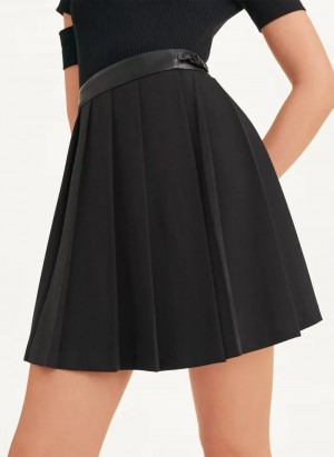 DKNY Falten Mini Röcke Damen Schwarz | Austria_D1690