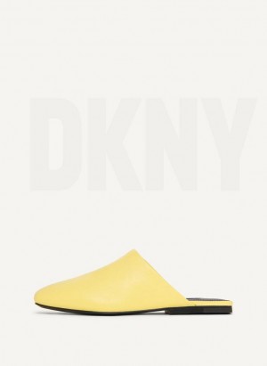 DKNY Flache Pantoletten Damen Zitrone | Austria_D0849