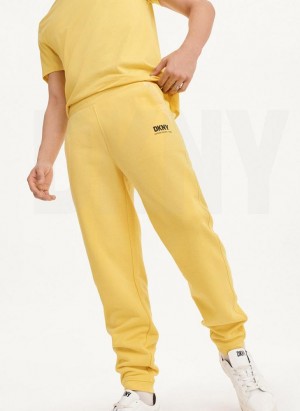 DKNY French Terry Hose Herren Gelb | Austria_D0117