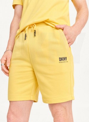 DKNY French Terry Kurze Hose Herren Gelb | Austria_D0744