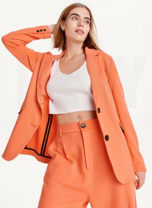 DKNY French Terry Soft Blazer Damen Orange | Austria_D0420