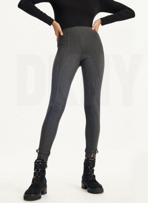 DKNY Front Seam With Buckled Ankle Hose Damen Grau | Austria_D1311