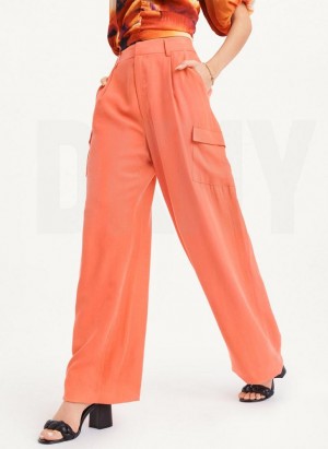 DKNY Frosted Twill Hose Damen Orange | Austria_D0429