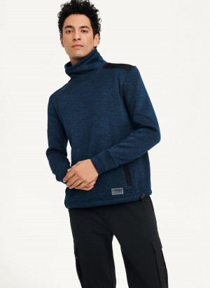 DKNY Funnel Neck Pullover Sweatshirts Herren Navy | Austria_D0392