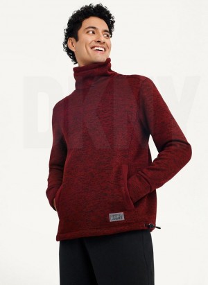 DKNY Funnel Neck Pullover Sweatshirts Herren Rot | Austria_D0998