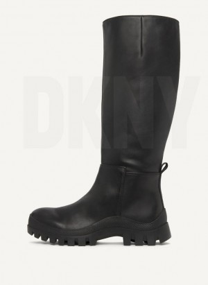 DKNY Hohe Lug Sole Stiefel Damen Schwarz | Austria_D1880