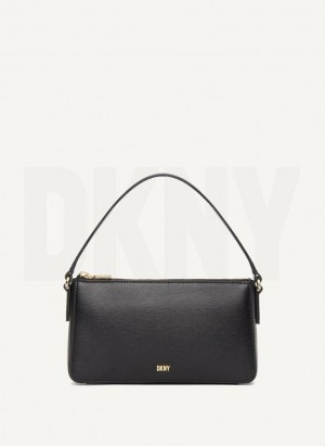 DKNY Irina Demi Geldbörse Damen Schwarz Gold | Austria_D1497