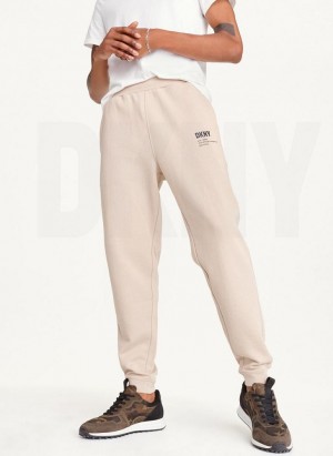 DKNY Logo Hose Herren Khaki | Austria_D0851