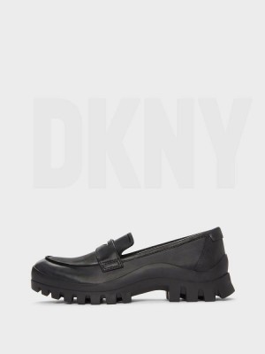 DKNY Lug Sole Halbschuhe Damen Schwarz | Austria_D0287