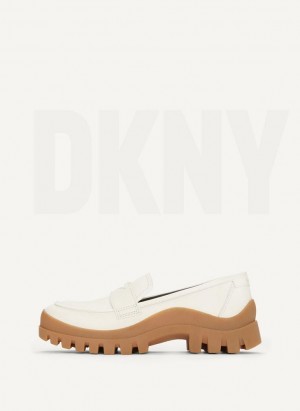 DKNY Lug Sole Halbschuhe Damen Weiß | Austria_D1987