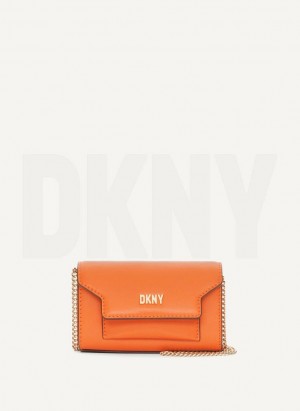 DKNY Millie Micro Flap Umhängetasche Damen Orange | Austria_D0788