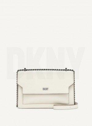 DKNY Millie Schultertasche Damen Weiß | Austria_D1773