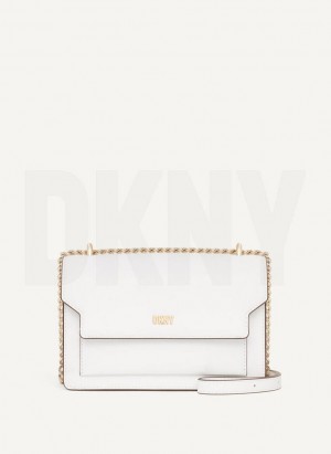 DKNY Millie Schultertasche Damen Weiß | Austria_D0101