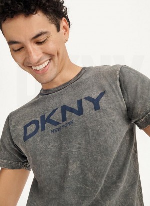 DKNY Mineral Wash T-shirts Herren Grau | Austria_D0376