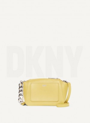 DKNY Mini Dome Umhängetasche Damen Gelb | Austria_D0483