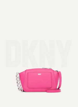 DKNY Mini Dome Umhängetasche Damen Rosa Lila | Austria_D1573