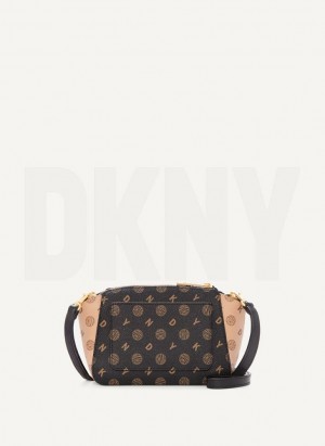 DKNY Mini Dome Umhängetasche Damen Schwarz | Austria_D1723