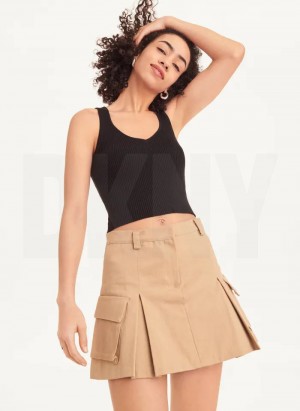 DKNY Mini Röcke Damen Khaki | Austria_D1921