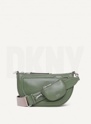 DKNY Orion Umhängetasche Damen Grün | Austria_D0853