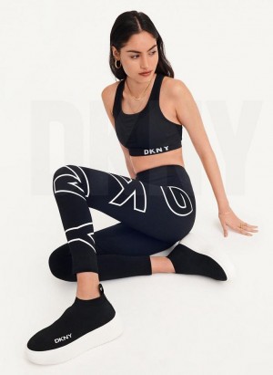 DKNY Outline Logo Leggings Damen Weiß | Austria_D0149