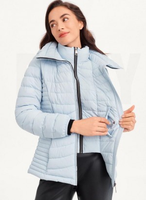 DKNY Packable Mäntel Damen Blau | Austria_D1254