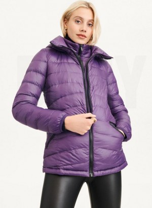 DKNY Packable Pufferjacke Damen Lila | Austria_D0336