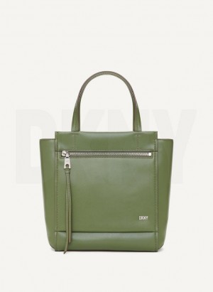 DKNY Pax North-South Tote Umhängetasche Damen Grün | Austria_D0596