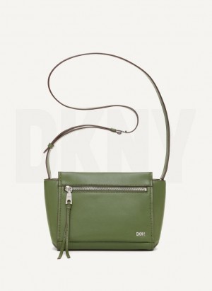 DKNY Pax Umhängetasche Damen Grün | Austria_D1038