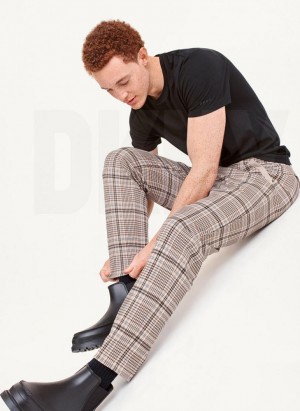 DKNY Plaids Hose Herren Braun | Austria_D1963