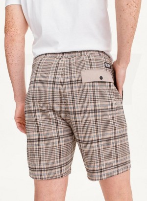 DKNY Plaids Kurze Hose Herren Braun | Austria_D1866