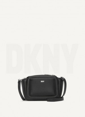 DKNY Pragmatist Mini Dome Gesteppt Umhängetasche Damen Schwarz | Austria_D0500