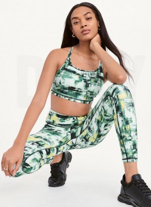 DKNY Printed Leggings Damen Grün | Austria_D1774